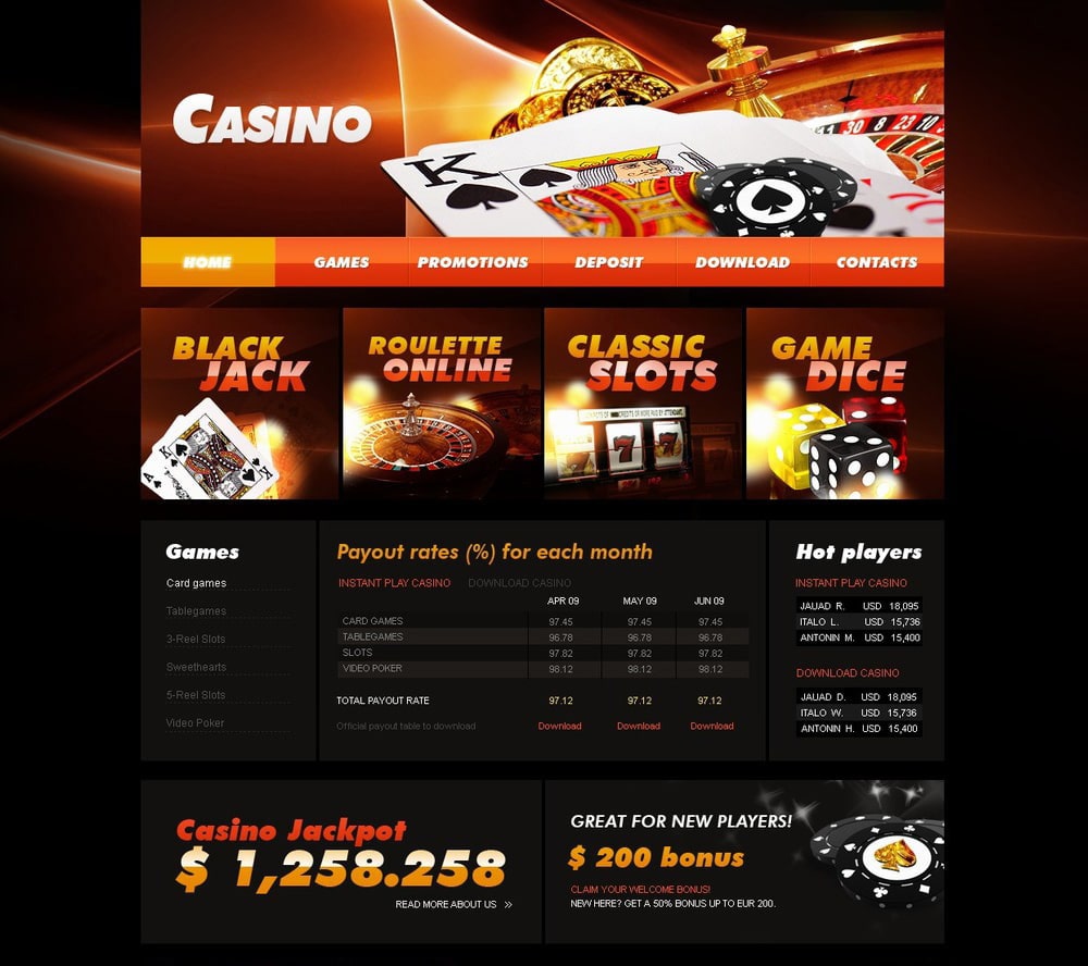 Online gambling website