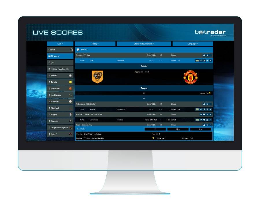 Livescore Livescore від «Бетрадар»